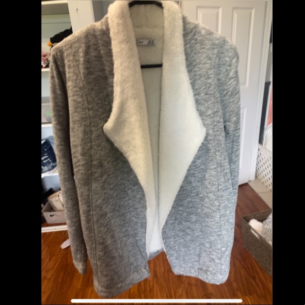 DEX Sherpa lined cardigan